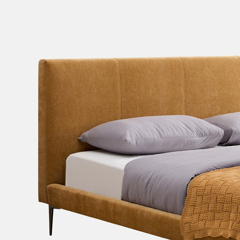 Bae Cotton Linen Fabric Modern Simple Bed Frame